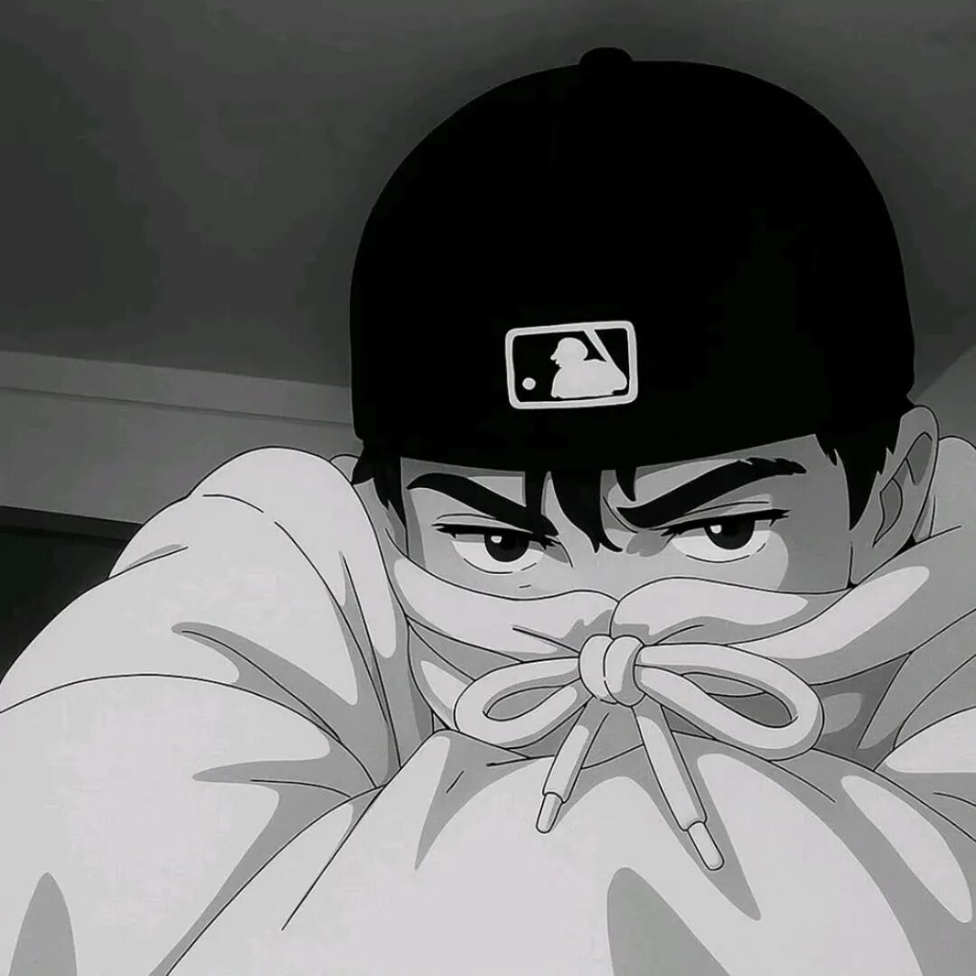 黑白动漫头像男