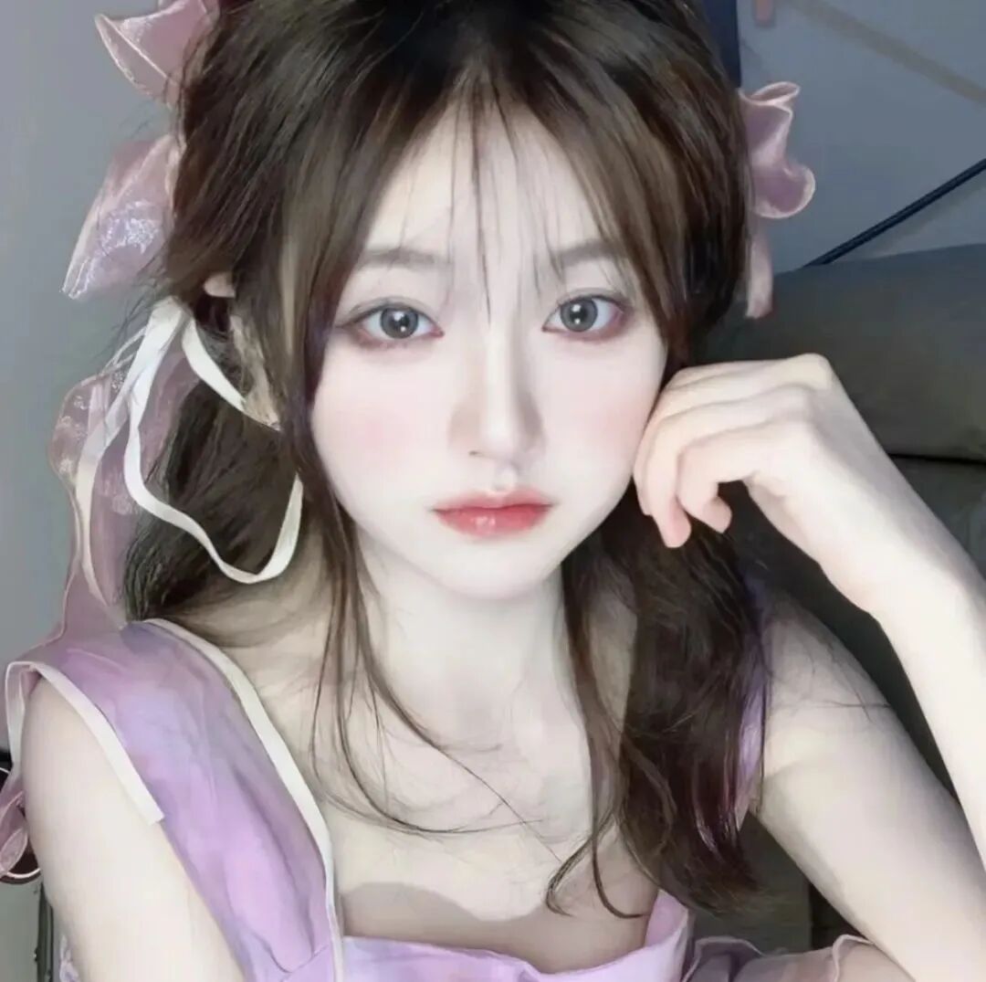 紫色系甜妹女生头像