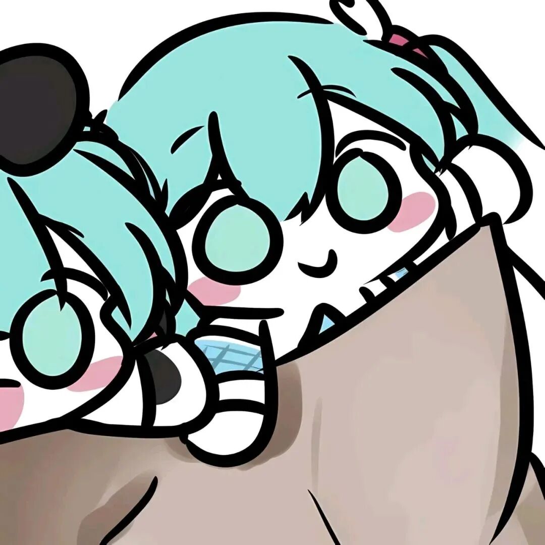 chuyinfhdsdazi初音未来二人闺蜜头像卡通闺蜜头像