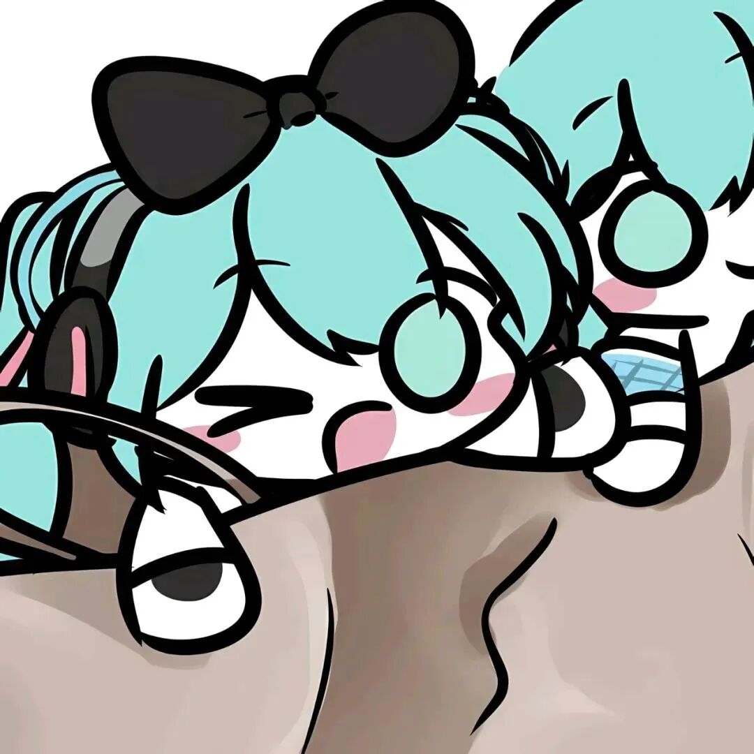chuyinfhdsdazi初音未来二人闺蜜头像卡通闺蜜头像