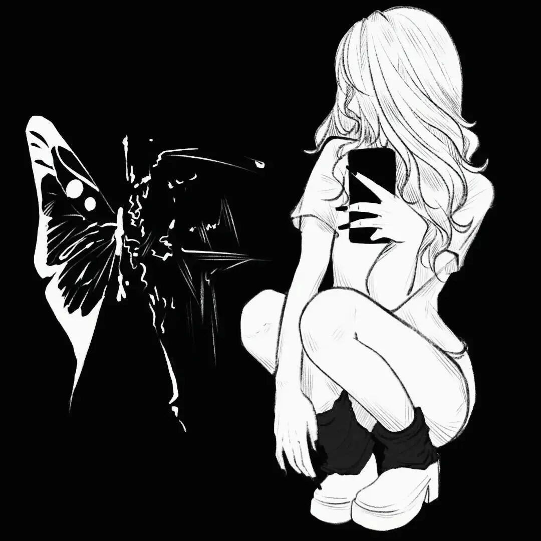 黑白自拍手机权威动漫头像女