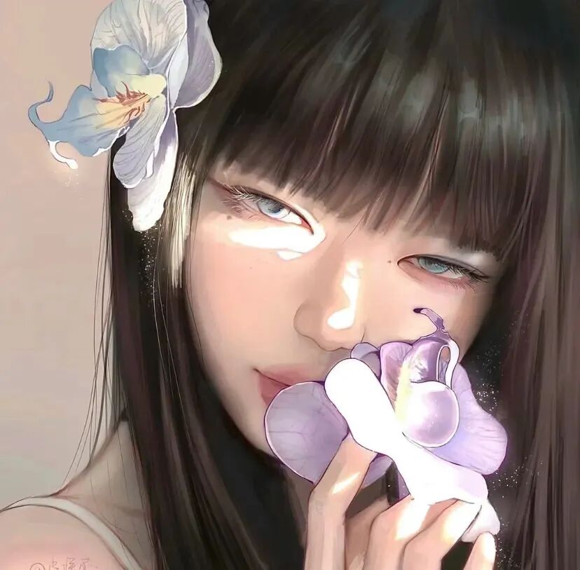 御姐蝴蝶插画动漫头像女