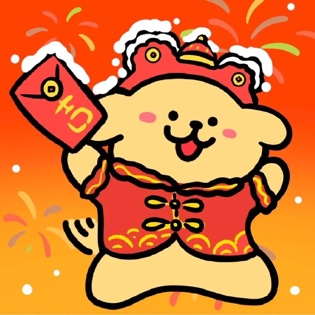 新年可爱狗狗卡通头像