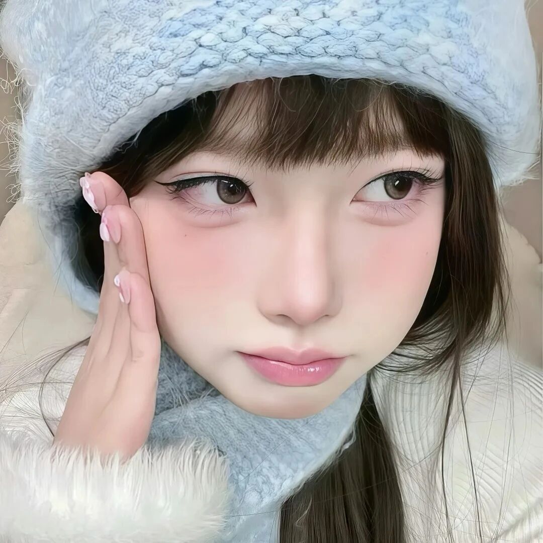 休闲帽甜妹女生头像