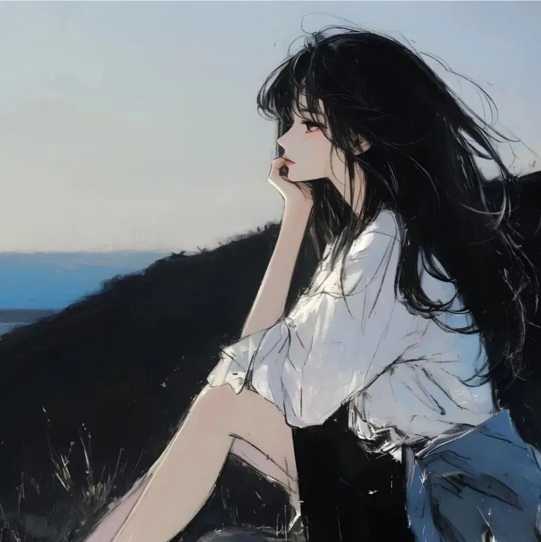 温柔手绘动漫头像女