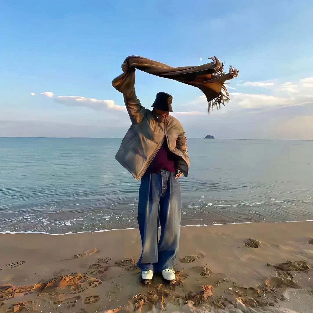 海边不露脸男生头像