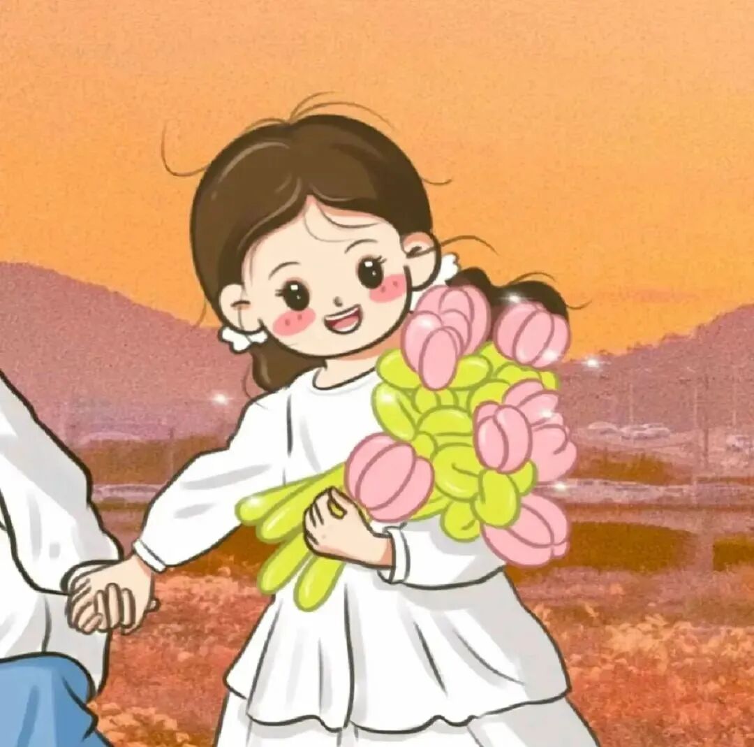 wianloshoulazeufnduoliya可爱鲜花手绘情侣头像