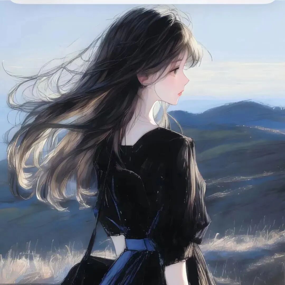 温柔手绘动漫头像女