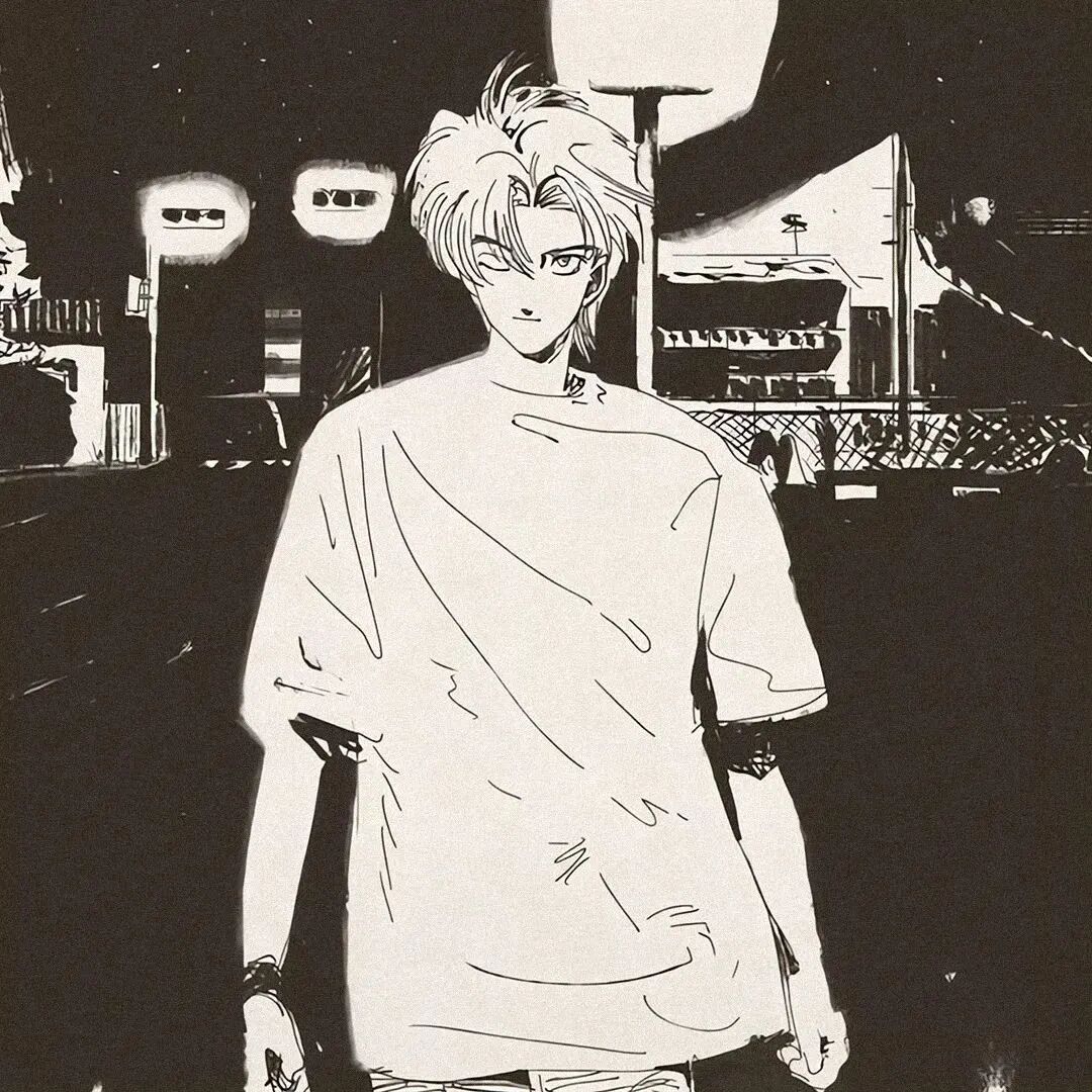 黑白痞帅动漫头像男