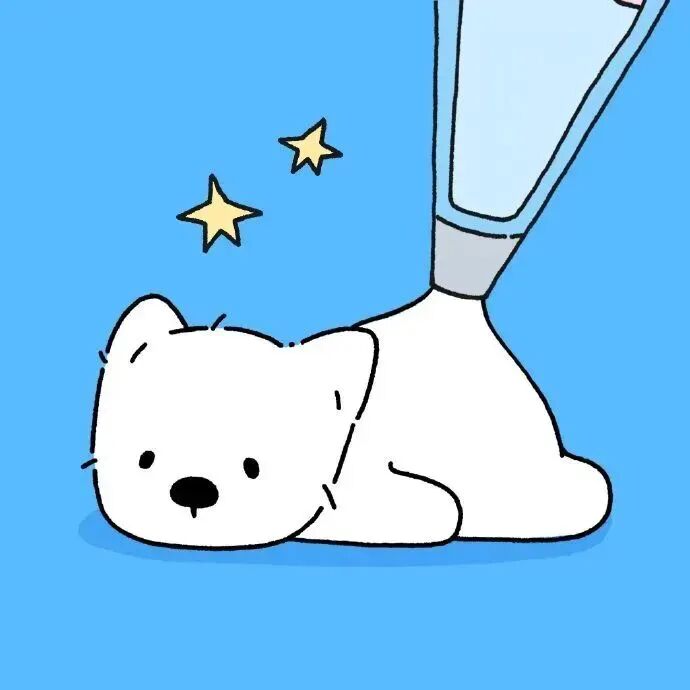dongwufcwublanfaxiao可爱动物插画情侣头像