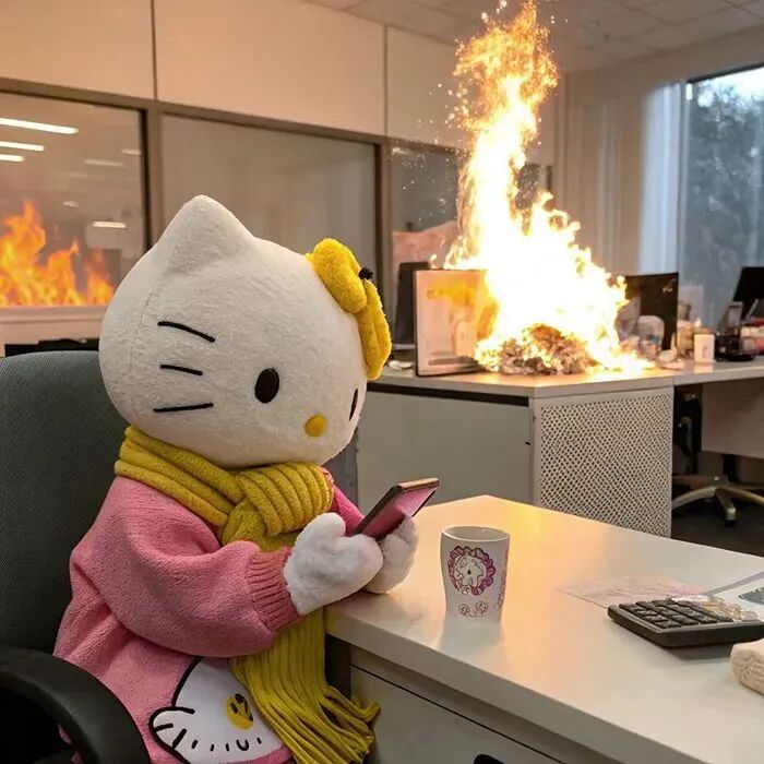 可爱kt猫冬天卡通头像
