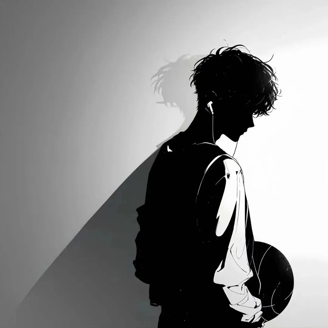 黑白动漫头像男