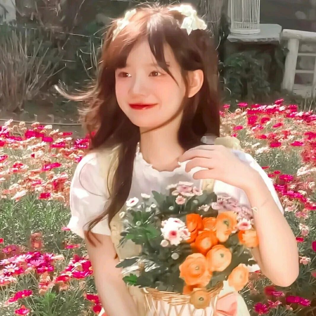 鲜花甜妹女生头像