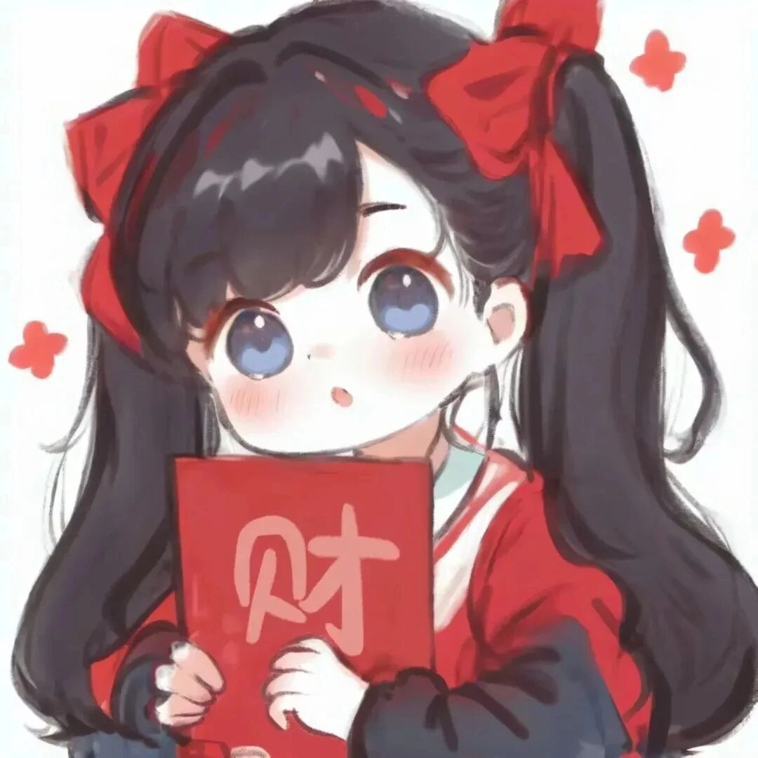 nazhehongqduiyou新年二人闺蜜头像手绘闺蜜头像