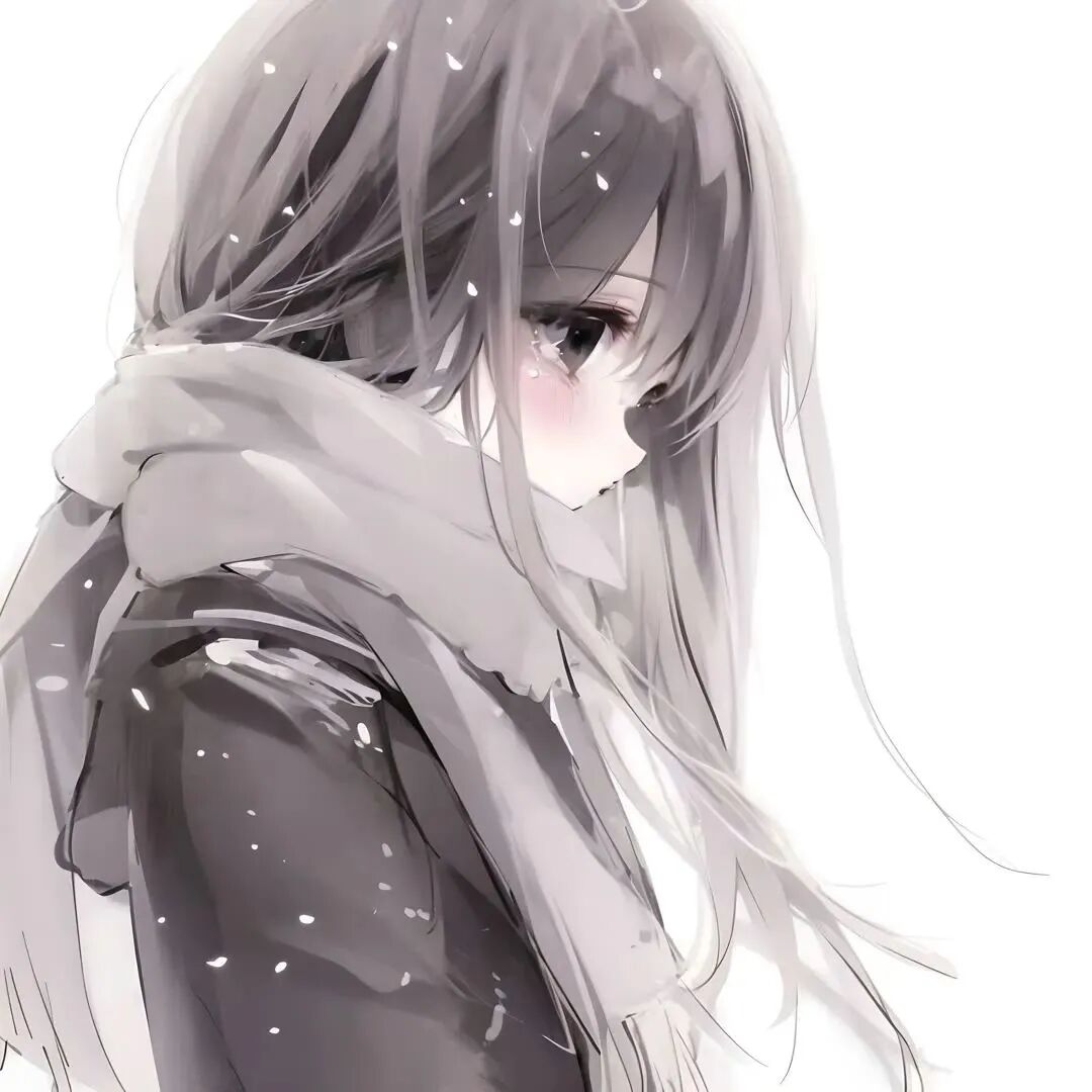 冬天孤独感动漫头像女