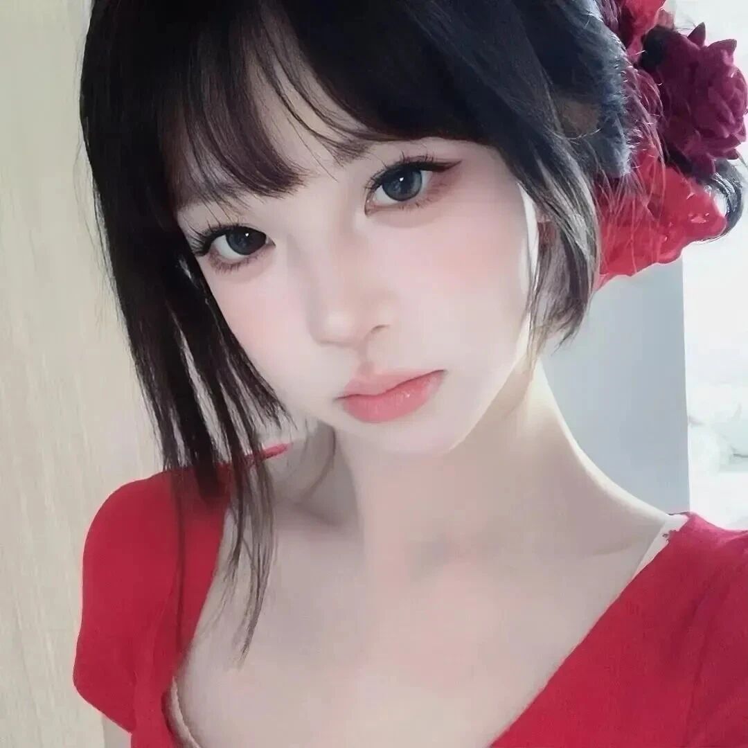 红色系纯欲女生头像
