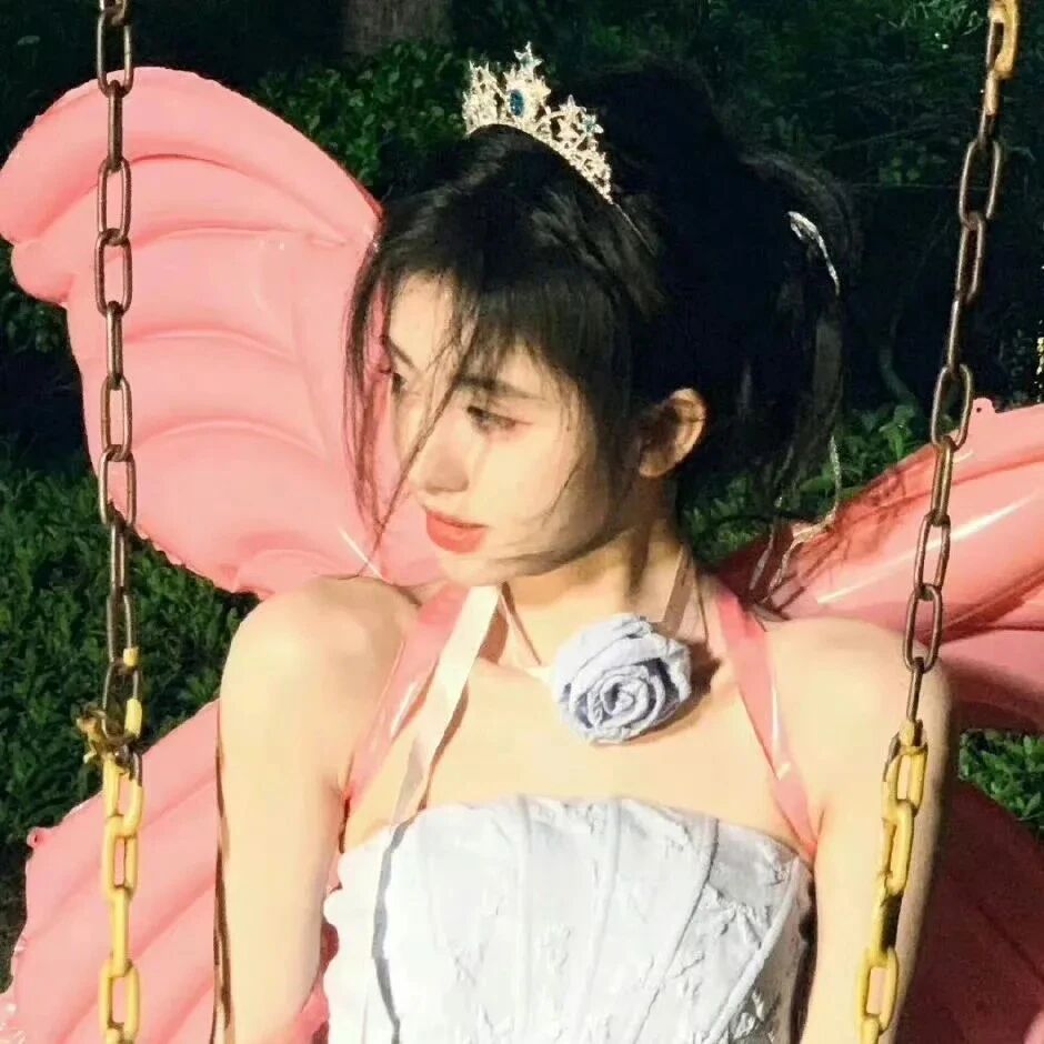鞠婧祎爱豆蝴蝶甜妹侧脸女生头像