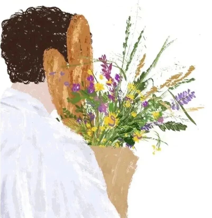 xyhhuamortaihe鲜花插画情侣头像