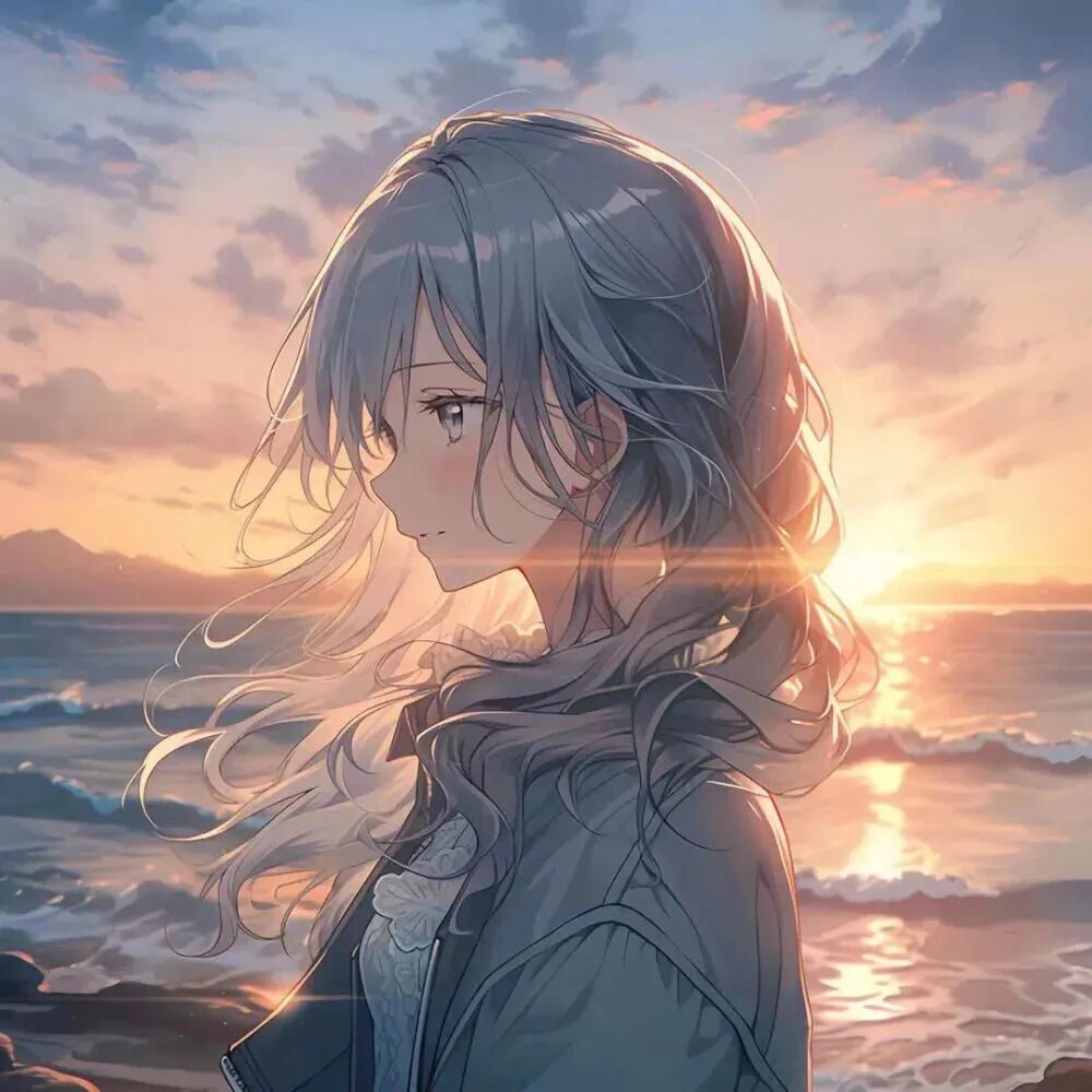 haibyangaihe海边动漫情侣头像