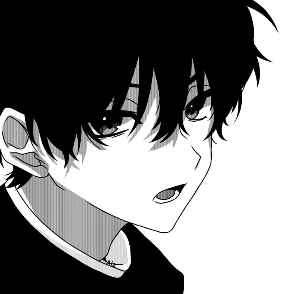 动漫头像  动漫男 动漫男头  黑白 黑白动漫头像 黑白动漫男