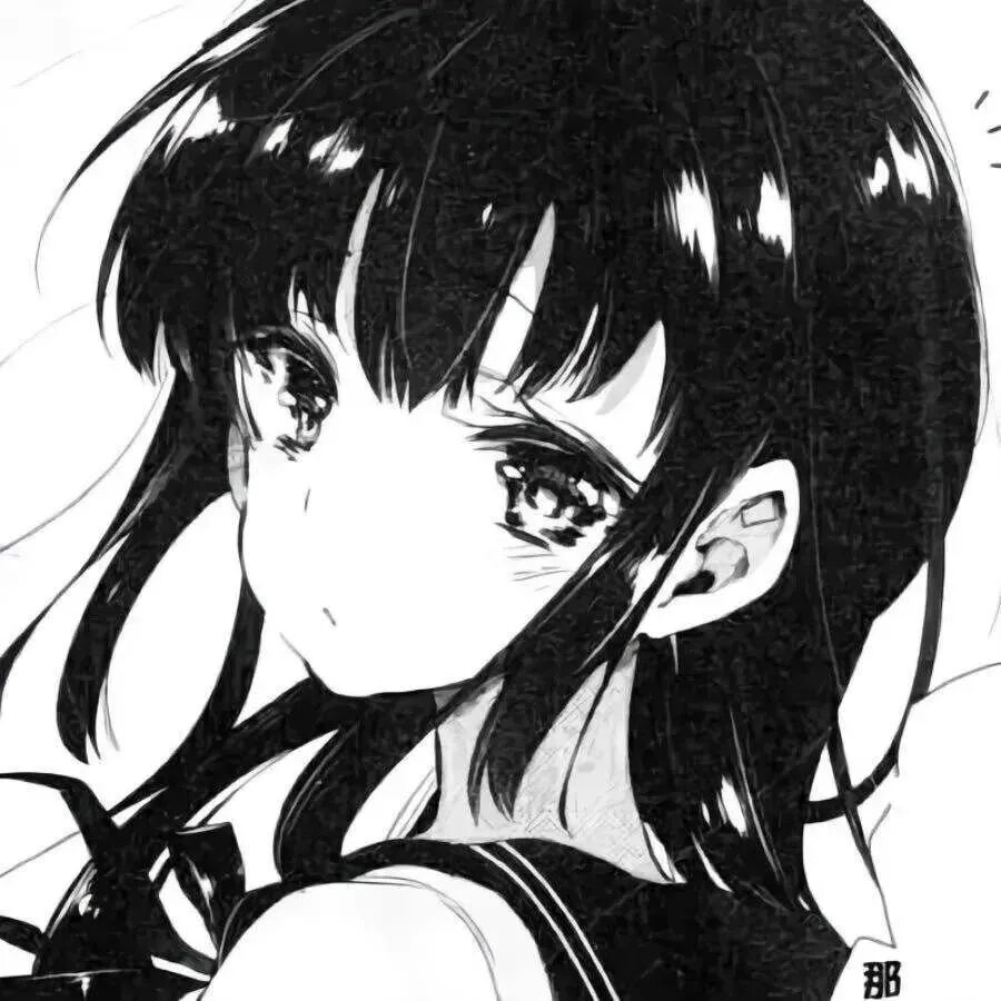 动漫头像  动漫女 动漫女头  黑白 黑白动漫头像 黑白动漫女