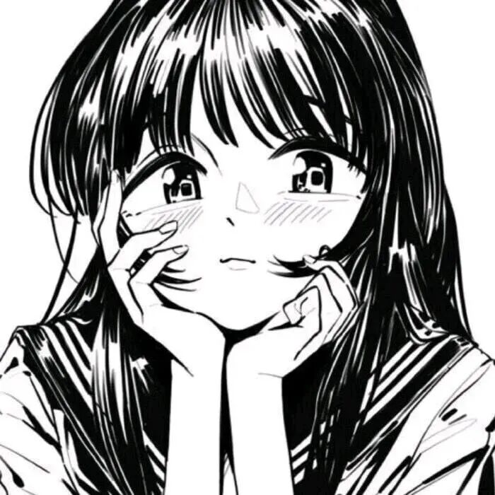 动漫头像  动漫女 动漫女头  黑白 黑白动漫头像 黑白动漫女