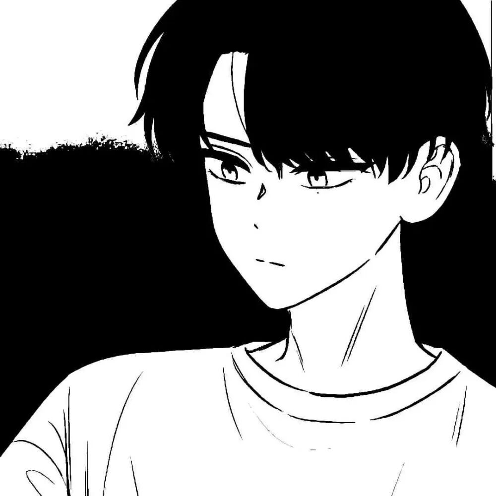 动漫头像  动漫男 动漫男头  黑白 黑白动漫头像 黑白动漫男