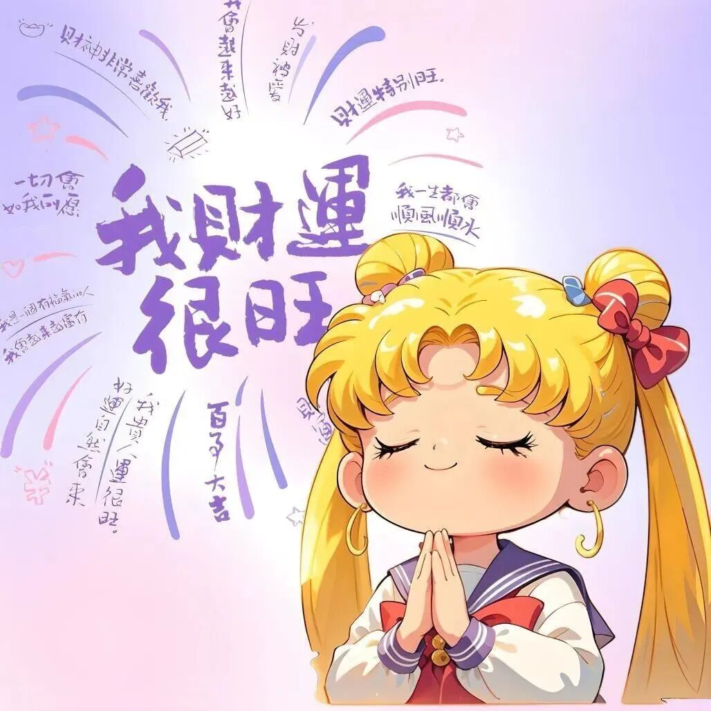 美少女战士文字好运卡通头像