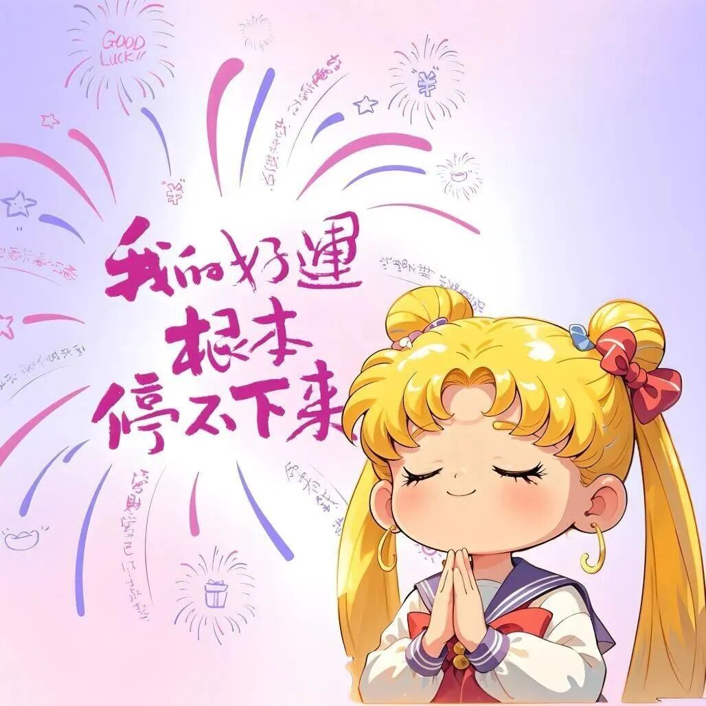 美少女战士文字好运卡通头像