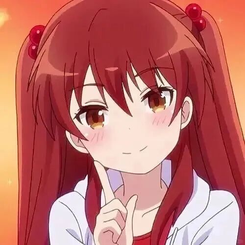 红色甜妹动漫头像女