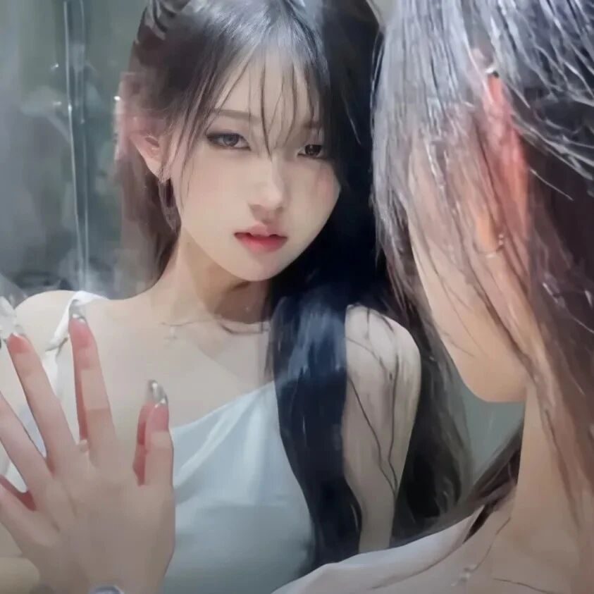 镜子纯欲女生头像