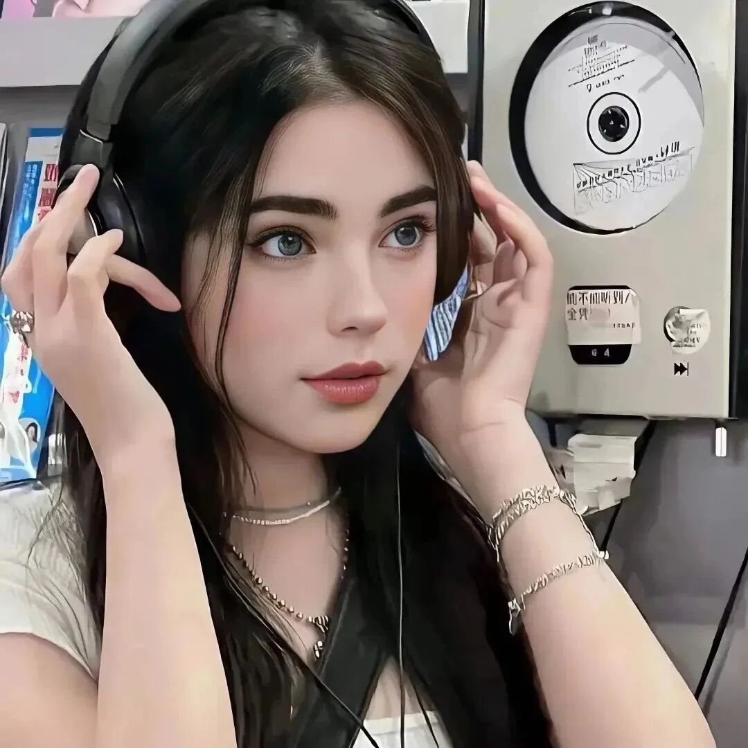 戴耳机小众女生头像