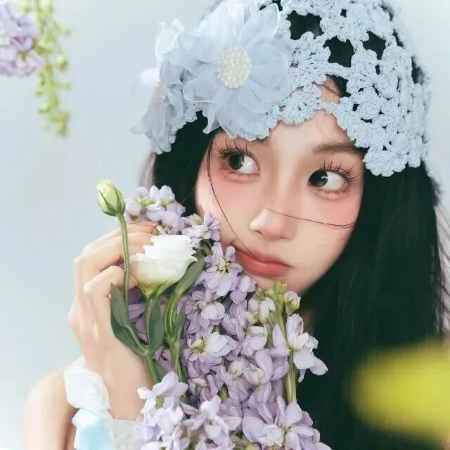 鲜花氛围感女生头像