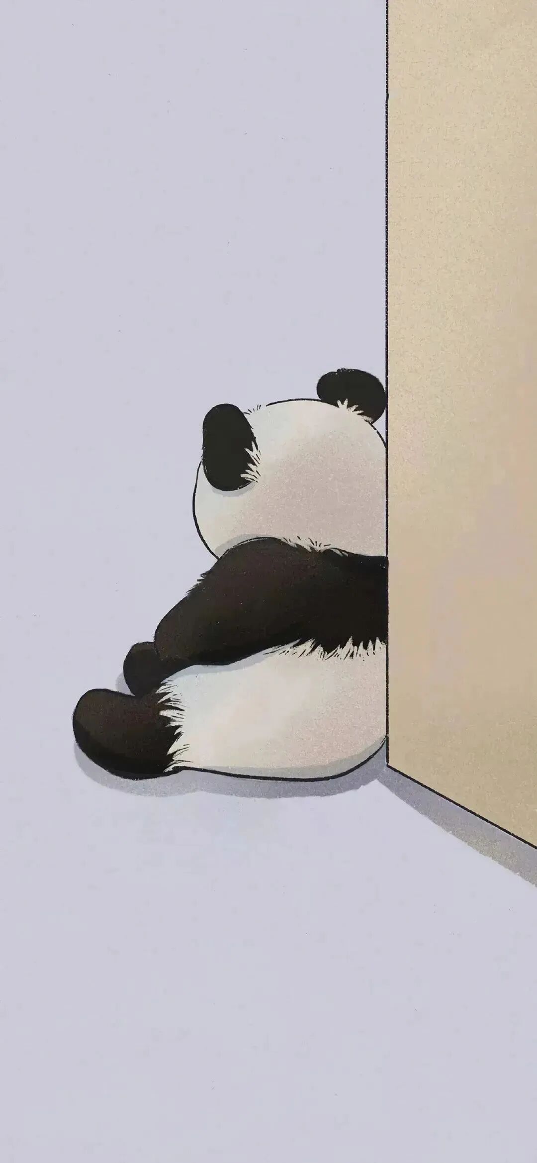 可爱熊猫插画壁纸
