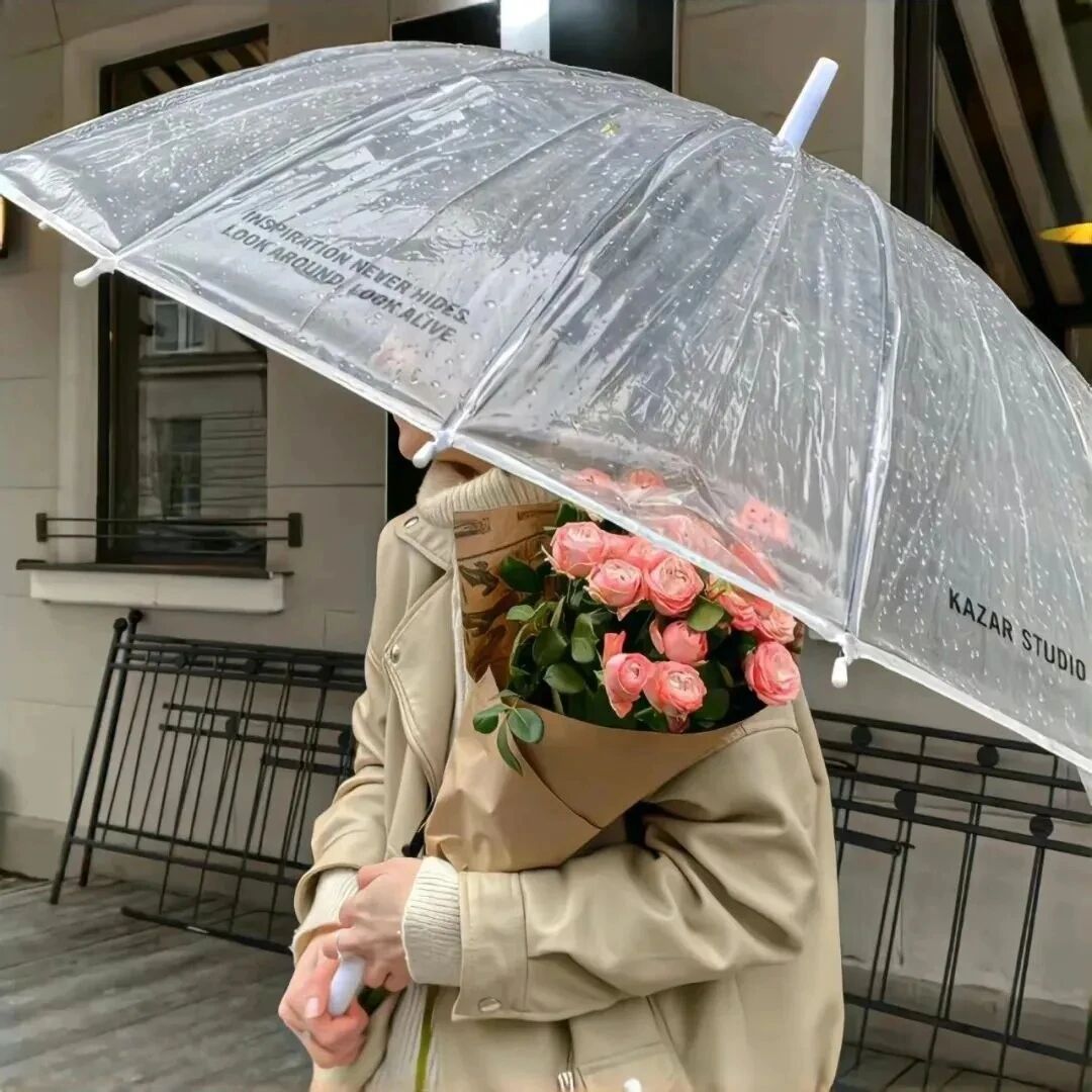 鲜花撑伞不露脸女生头像