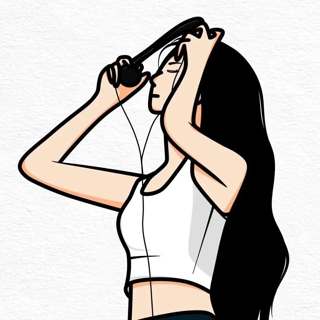 潮流手绘动漫头像女