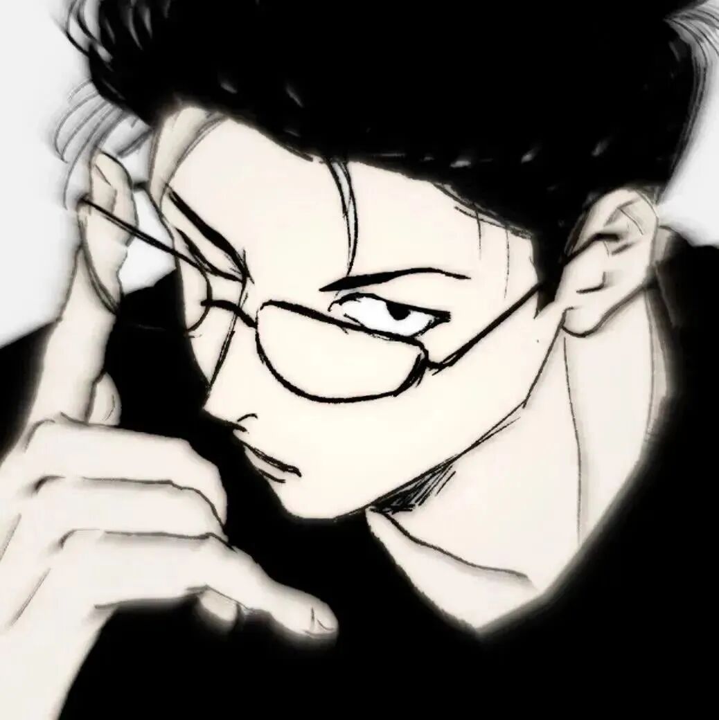 黑白动漫头像男