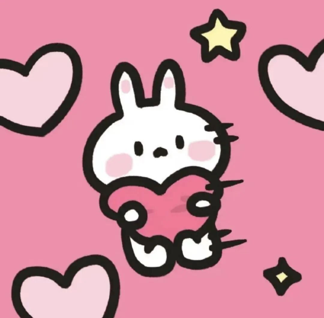 粉色少女心小兔子卡通头像