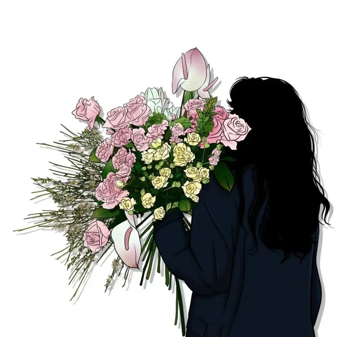 xhuashijnhblaopo鲜花手绘情侣头像