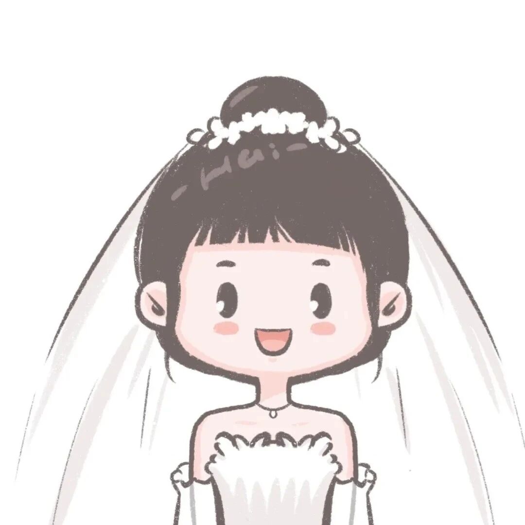 hunlisanvbuyezhouyu婚礼手绘情侣头像