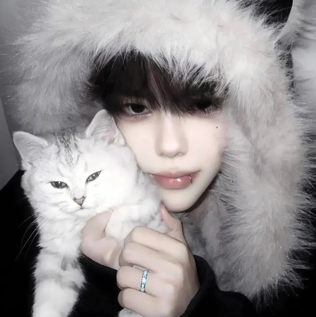 ouyixibanghyzhouyu抱着猫咪单人真人情侣头像