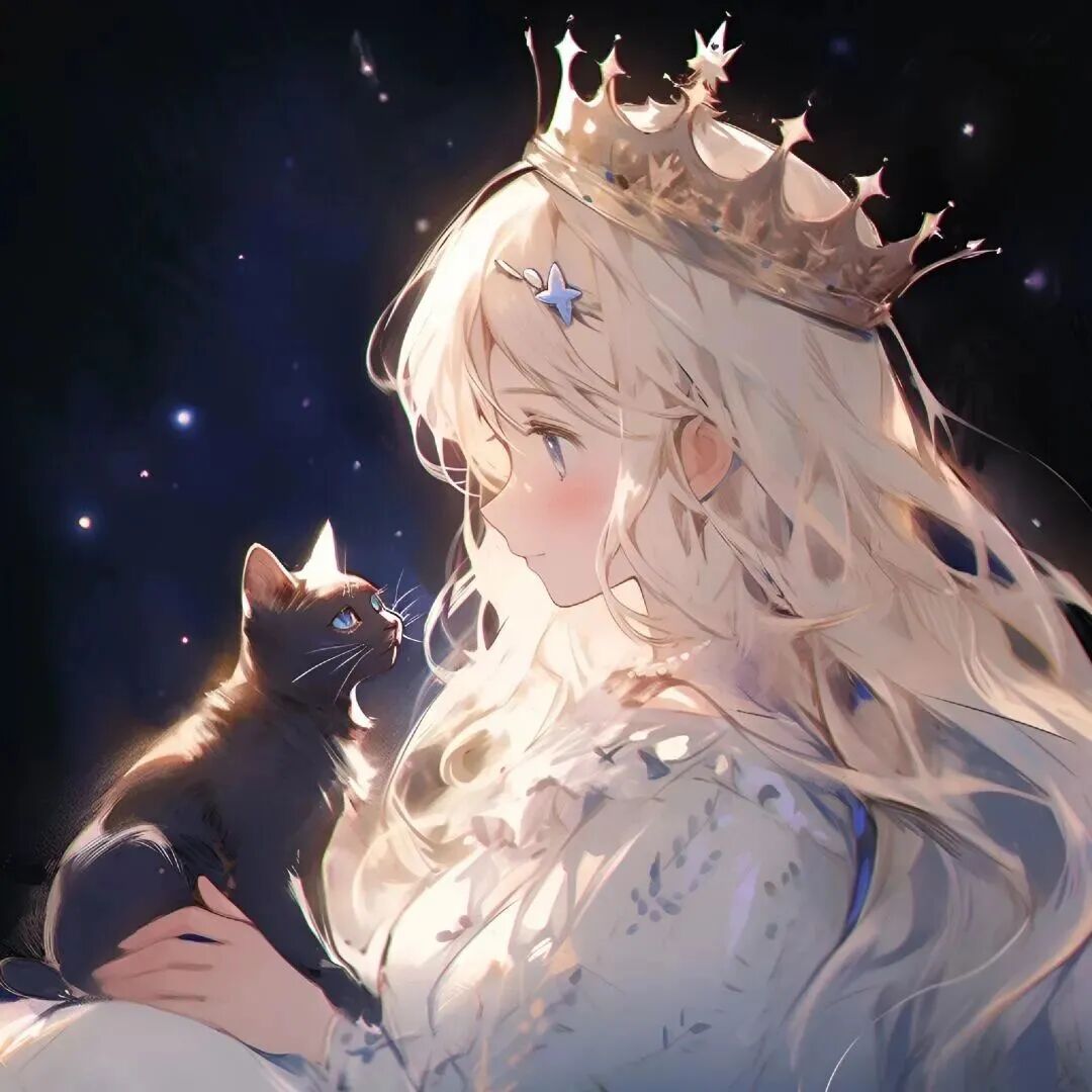 xingkongdmqltx王冠唯美星空动漫情侣头像