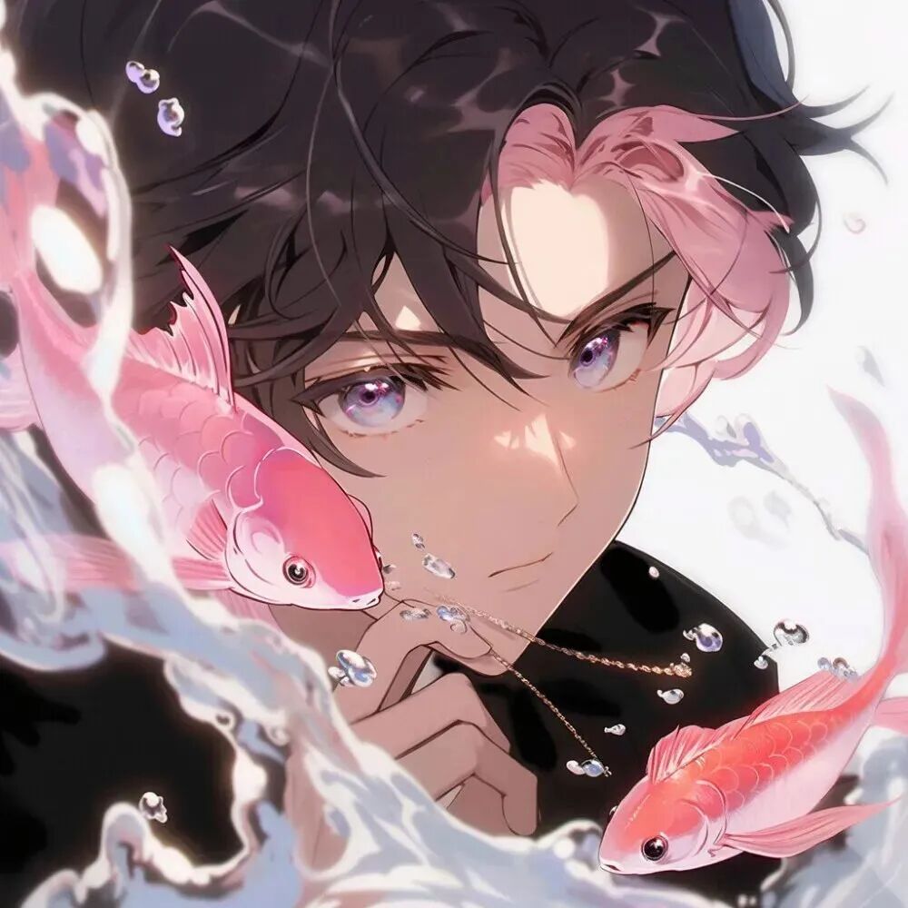 yuweimeiqltxdm鱼唯美动漫情侣头像