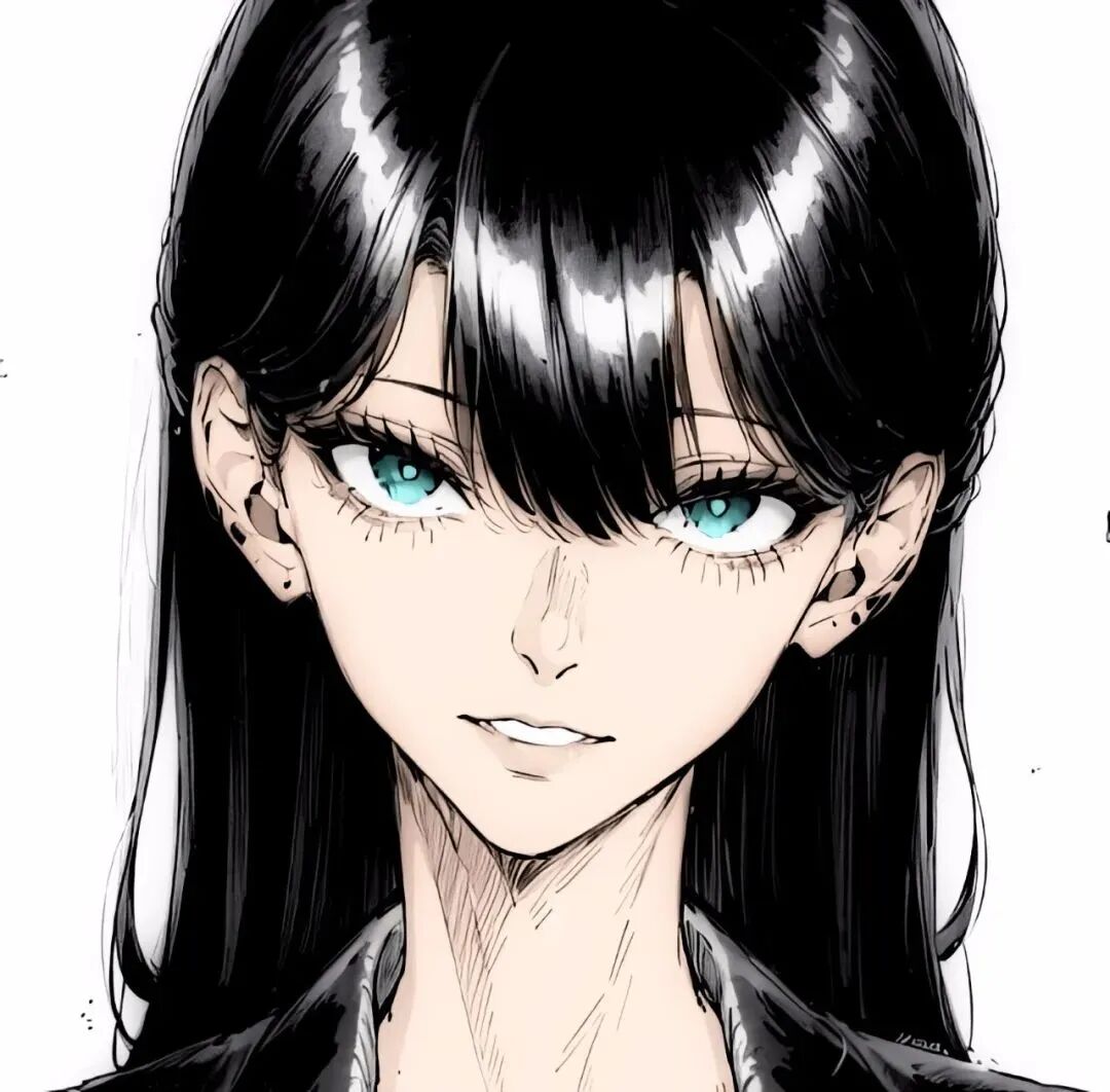 个性黑白动漫头像女