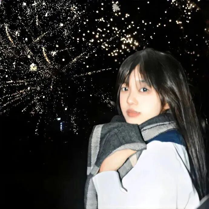 烟花氛围感女生头像