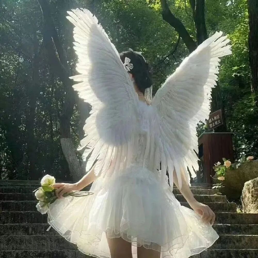 天使唯美氛围感不露脸女生头像