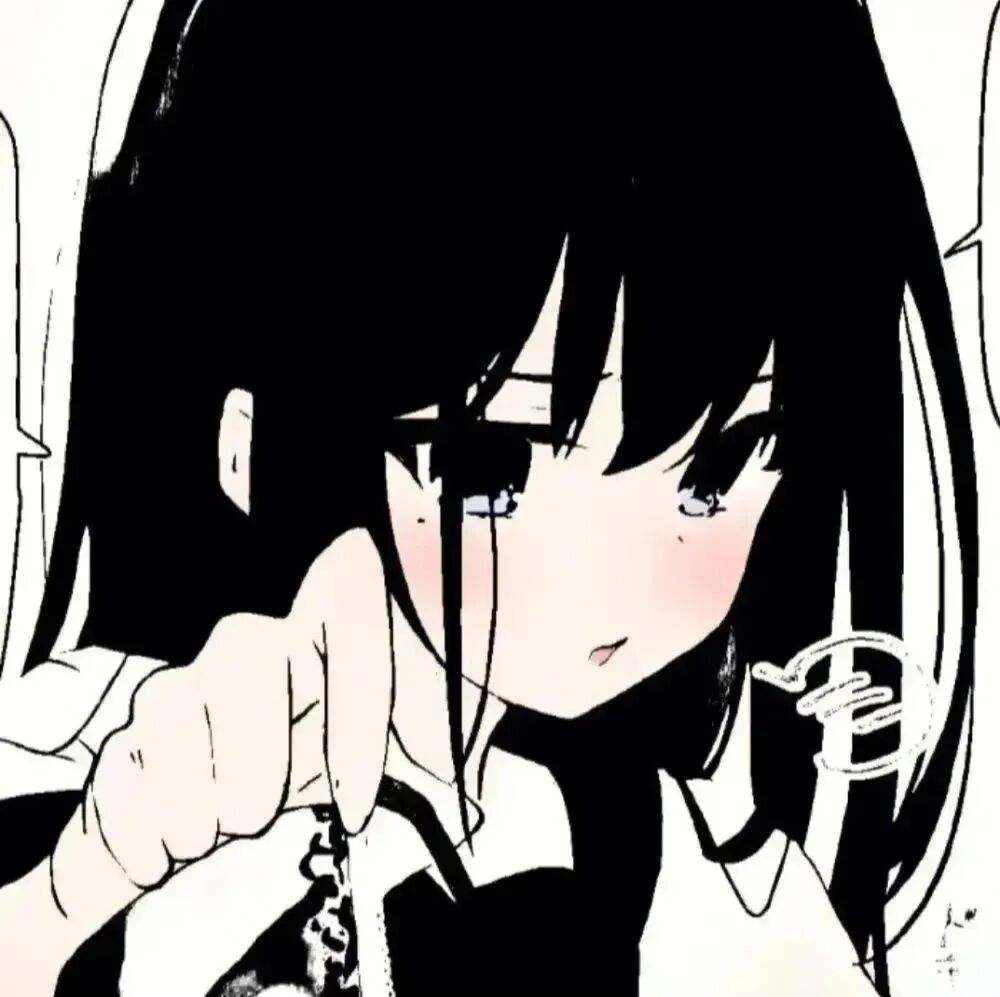 动漫头像  动漫女 动漫女头  动漫头像女 黑白动漫 黑白动漫头像