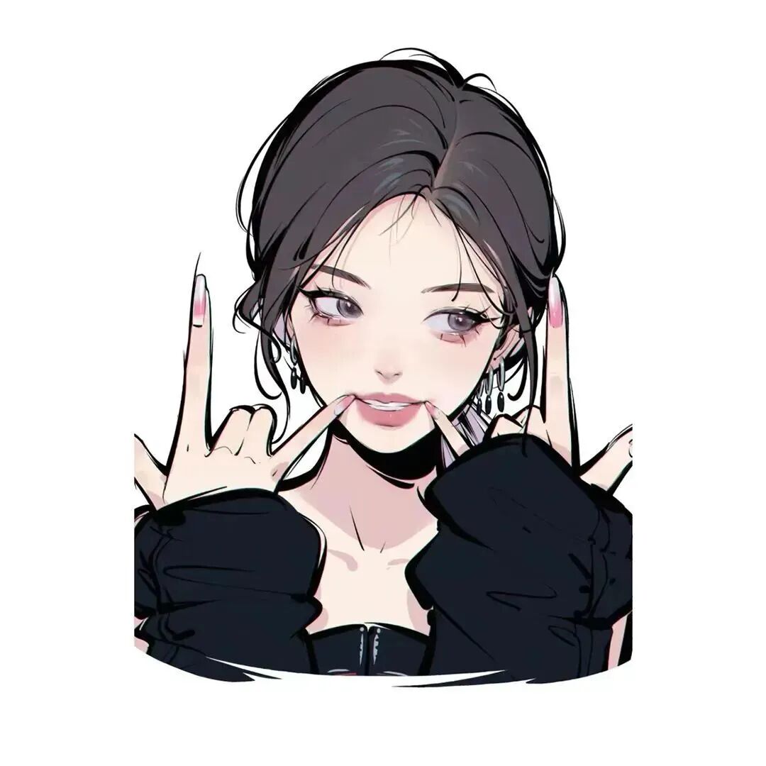 闺蜜头像 闺蜜 动漫闺蜜头像  四人闺蜜 四人闺蜜头像 白底 白底头像