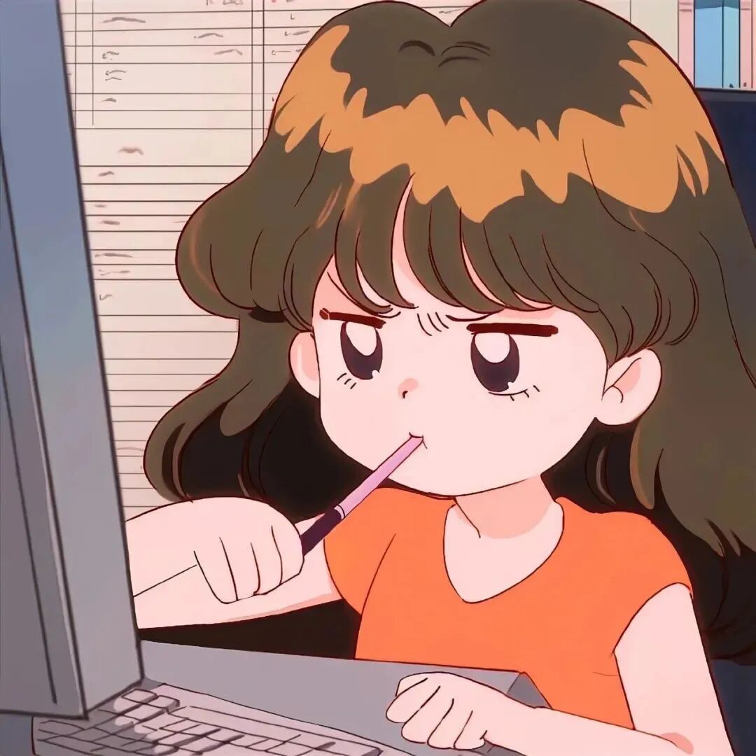 旧漫办公动漫头像女