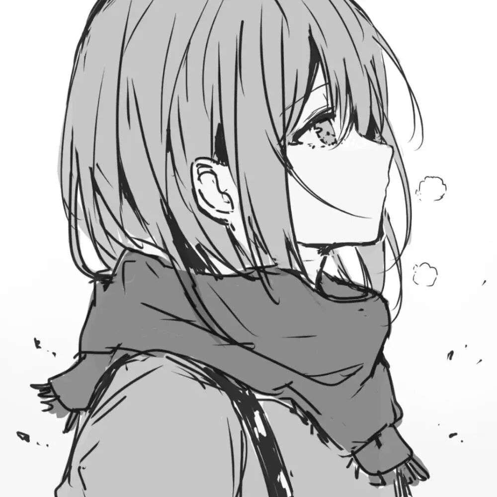 动漫头像  动漫女 动漫女头  动漫头像女 黑白动漫 黑白动漫头像